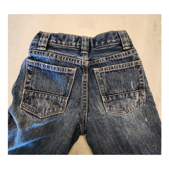 Gap Kids Boot Fit Denim Jeans Distressed SZ 6 Adjustable Waist Girls Wide Leg - Picture 4 of 10